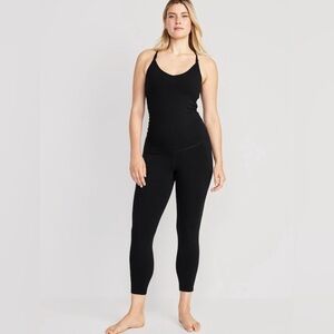 NWT! Black Maternity PowerChill Sleeveless 7/8-Length Jumpsuit - Multiple 🏋️